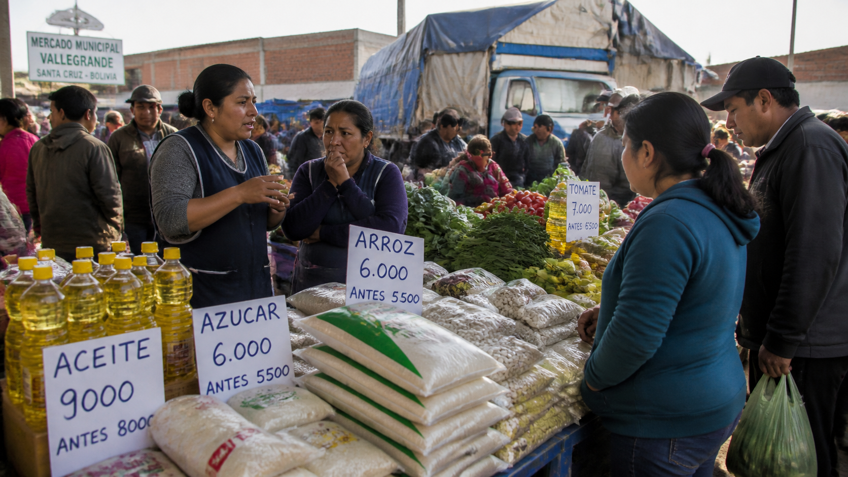 Comerciantes de Vallegrande reportan incremento de precios en algunos productos básicos